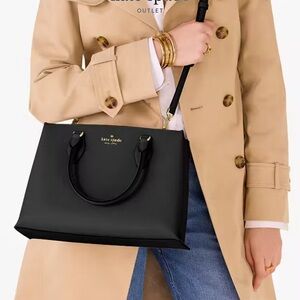 kate spade rae medium satchel black